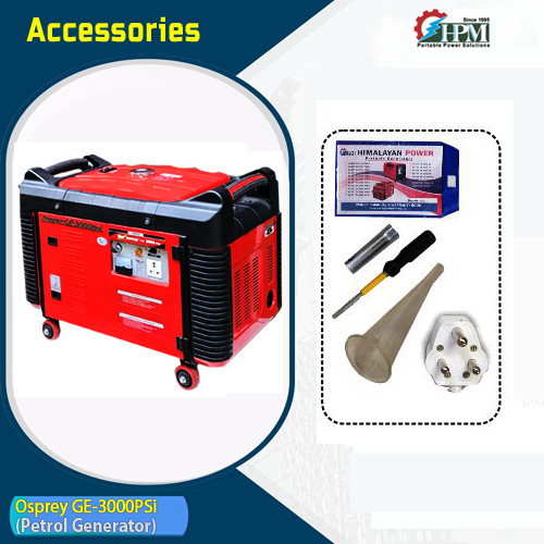 3 KVA very Light Weight & Powerful Portable Petrol Generator, Recoil & Self Start Model, Osprey GE-3000PSi
